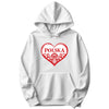 Polska red folk heart Polish hoodie - white