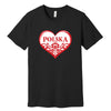 Polska red folk heart Polish t-shirt - black tee