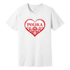 Polska red folk heart Polish t-shirt - white tee