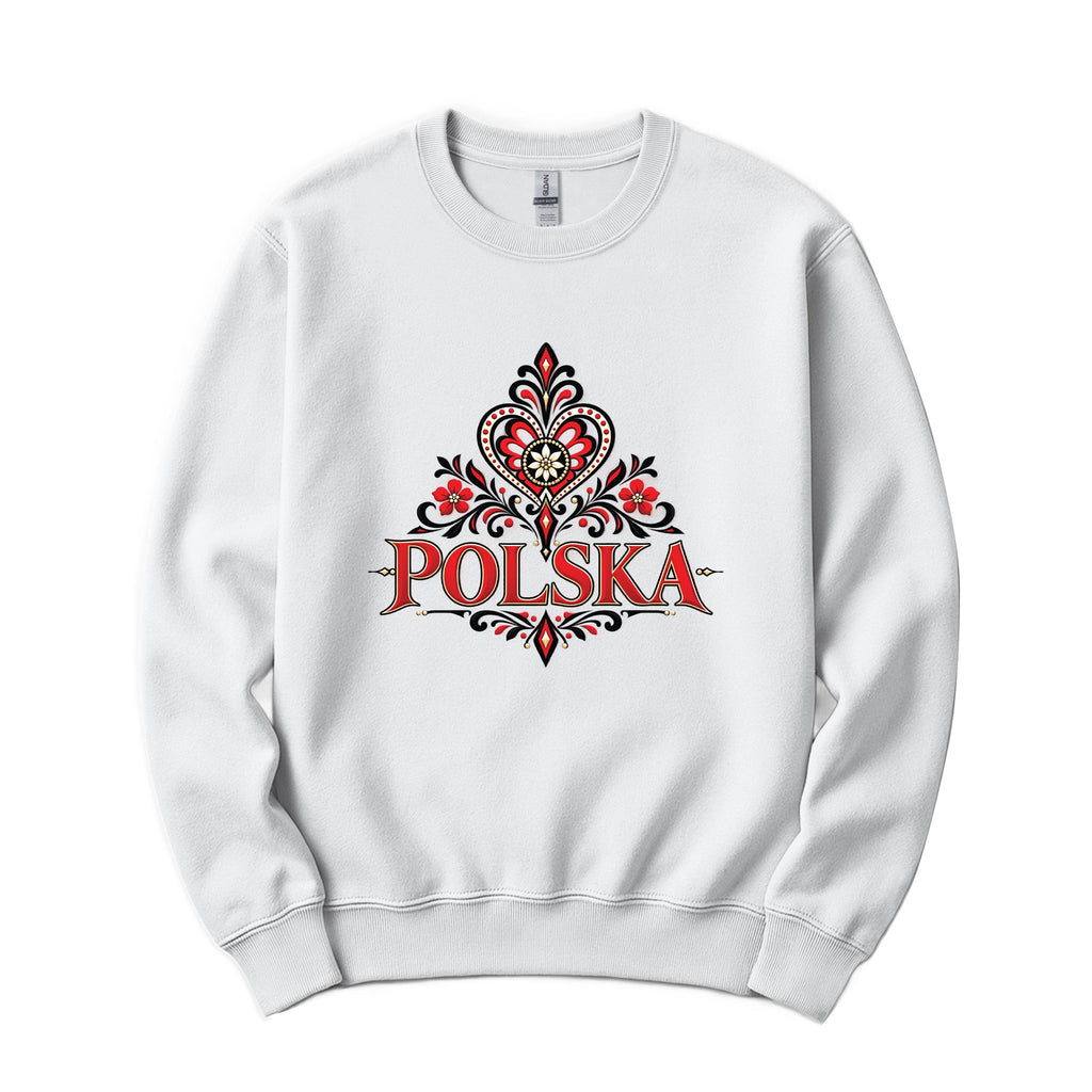 White Polska crewneck sweatshirt
