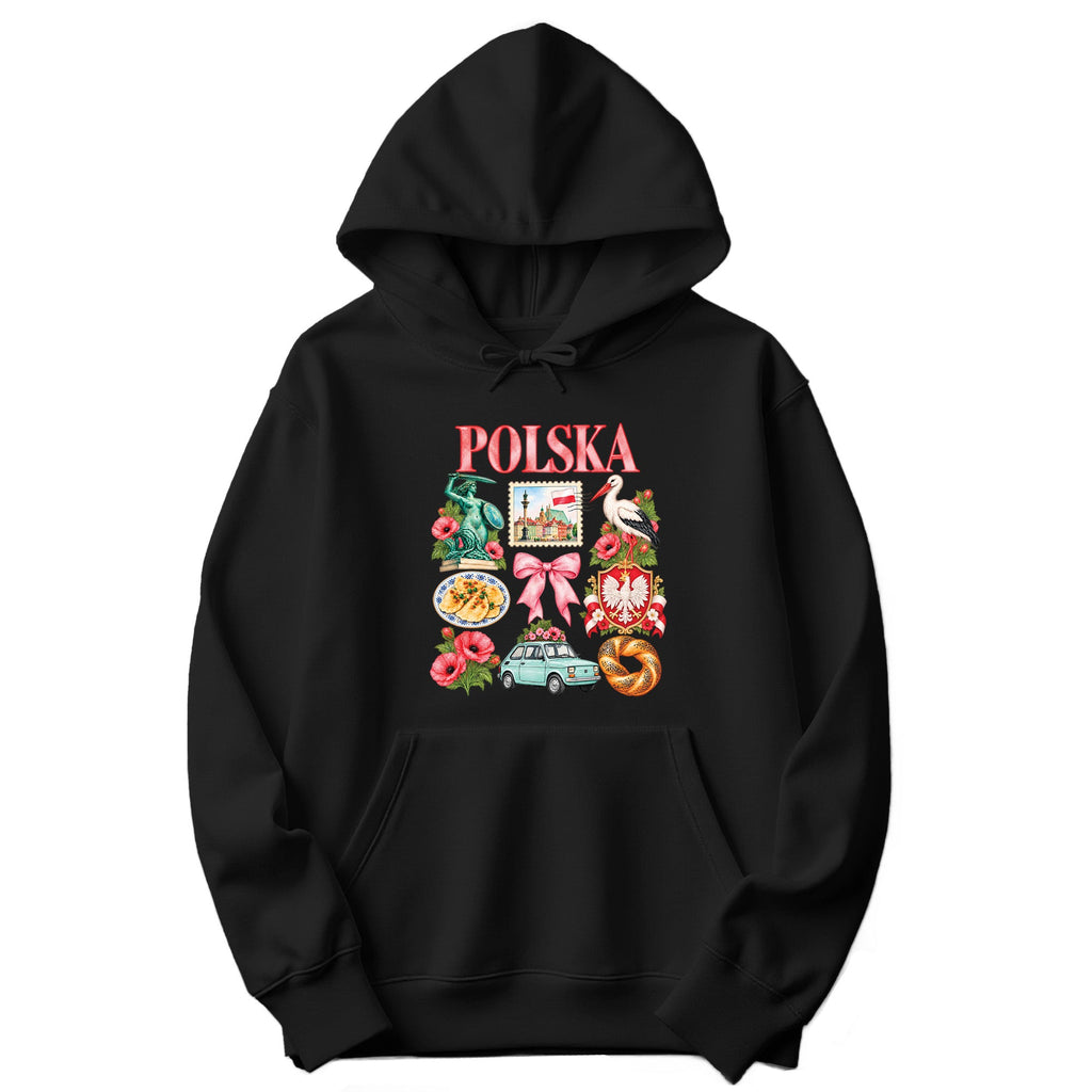 Polska coquette Poland icons Polish hoodie - black