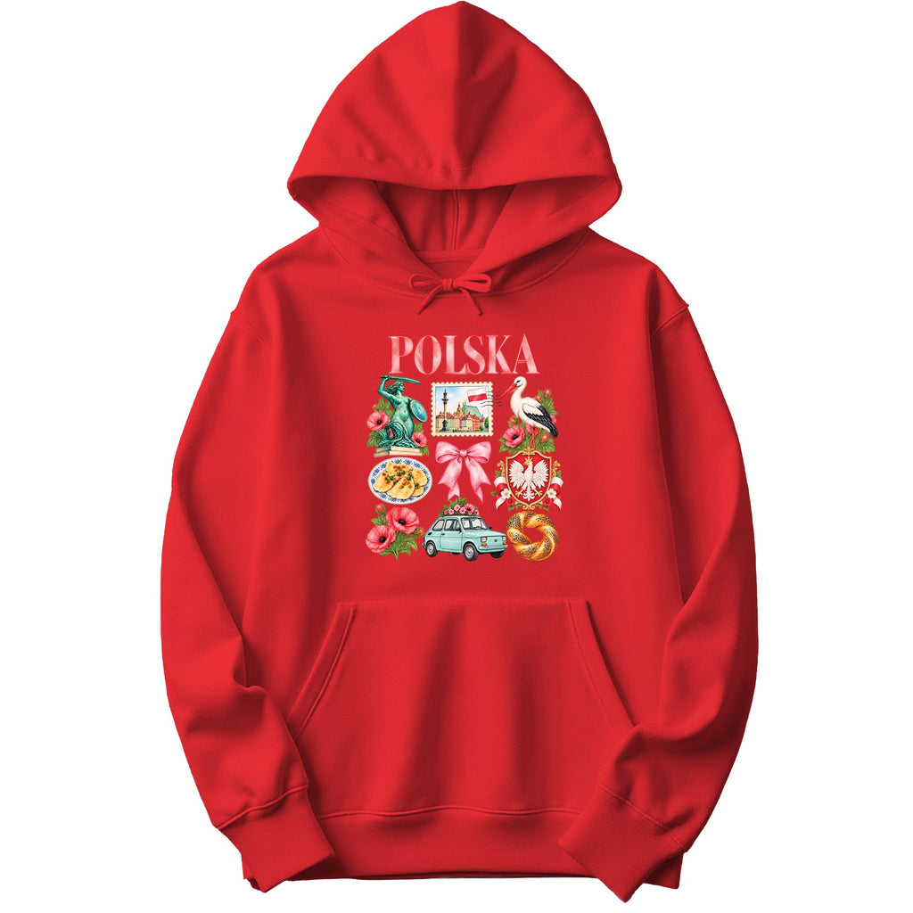 Polska coquette Poland icons Polish hoodie - red