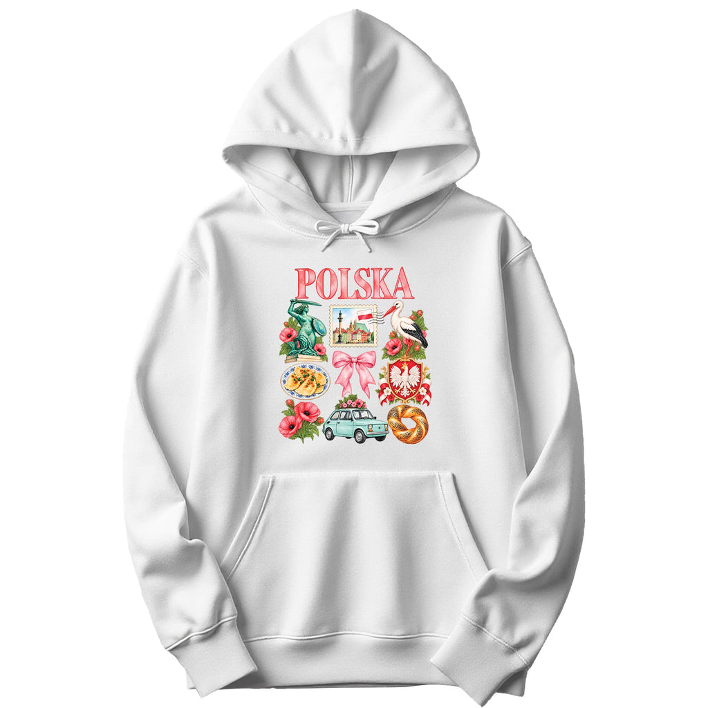 Polska coquette Poland icons Polish hoodie - white