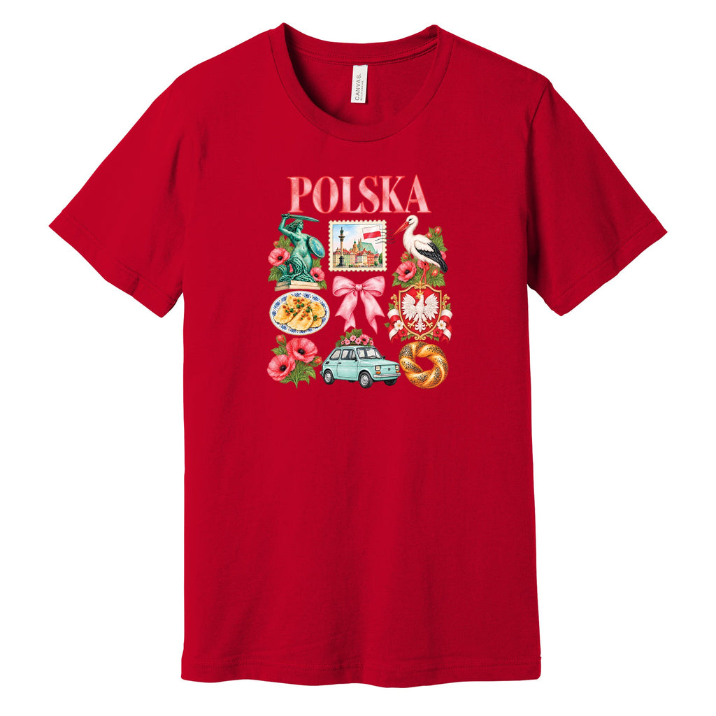 Polska coquette Poland icons Polish t-shirt - red tee