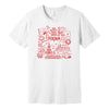 I Love PL red Polska icons doodle Polish t-shirt - white tee