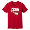Polska w sercu red and white flowers map Polish t-shirt - red tee