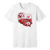 Polska w sercu red and white flowers map Polish t-shirt - white tee