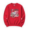 Polska crowned eagle Warsaw Krakow design on red Polish crewneck sweatshirt