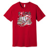 Polska crowned eagle Warsaw Krakow design on red Polish t-shirt