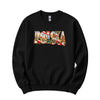 Polska landmarks letters Polish crewneck sweatshirt in black