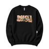 Polska blush pink landmarks letters Polish crewneck sweatshirt in black