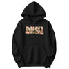 Polska blush pink landmarks letters Polish hoodie in black