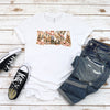 Polska blush pink landmarks letters Polish t-shirt on woman