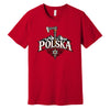 Polska Highlander axe and mountains Polish t-shirt in red