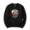 Polska crowned eagle shield with mountains Polish crewneck sweatshirt in black