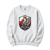 Polska crowned eagle shield with mountains Polish crewneck sweatshirt in white