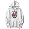 Polska crowned eagle shield with mountains Polish hoodie in white