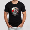 Polska crowned eagle shield with mountains Polish t-shirt lifestyle photo