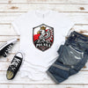 Polska crowned eagle shield with mountains Polish t-shirt on woman