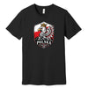 Polska crowned eagle shield with mountains Polish t-shirt in black