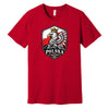 Polska crowned eagle shield with mountains Polish t-shirt in red