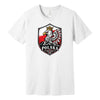 Polska crowned eagle shield with mountains Polish t-shirt in white