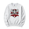 Polska winged eagle shield Polish crewneck sweatshirt in white