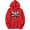 Polska winged eagle shield Polish hoodie in red
