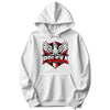 Polska winged eagle shield Polish hoodie in white