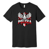 Polska winged eagle shield Polish t-shirt in black