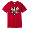 Polska winged eagle shield Polish t-shirt in red