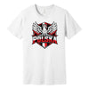 Polska winged eagle shield Polish t-shirt in white