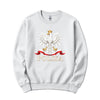 Polska white crowned eagle with flag ribbon Polish crewneck sweatshirt in white