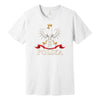 Polska white crowned eagle with flag ribbon Polish t-shirt in white
