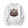 Polska distressed crowned eagle shield Polish crewneck sweatshirt in white