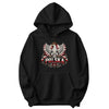 Polska distressed crowned eagle shield Polish hoodie in black