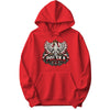 Polska distressed crowned eagle shield Polish hoodie in red
