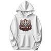 Polska distressed crowned eagle shield Polish hoodie in white