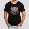 Polska distressed crowned eagle shield Polish t-shirt black lifestyle photo