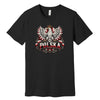 Polska distressed crowned eagle shield Polish t-shirt in black