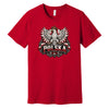Polska distressed crowned eagle shield Polish t-shirt in red