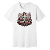 Polska distressed crowned eagle shield Polish t-shirt in white