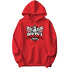 Polska graffiti crowned eagle Polish hoodie in red