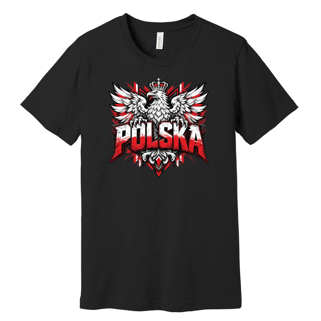 Polska graffiti crowned eagle Polish t-shirt in black