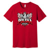 Polska graffiti crowned eagle Polish t-shirt in red