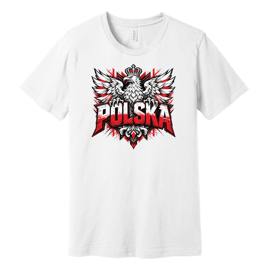 Polska graffiti crowned eagle Polish t-shirt in white