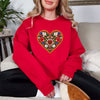 Lifestyle mockup of Polska Colorful Folk Flower Heart T-shirt, crewneck and hoodie