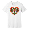 Polish colorful folk flower heart t-shirt in white