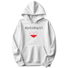 White hoodie with #polishgirl text and Polish flag heart
