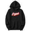 Black hoodie with red and white retro Poland script